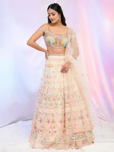 Alaya Advani Embroidered Thread Work Ready to Wear Lehenga & Blouse With Dupatta