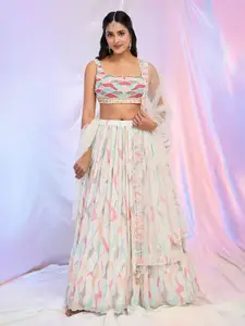 Alaya Advani Embroidered Beads and Stones Ready to Wear Lehenga & Blouse With Dupatta