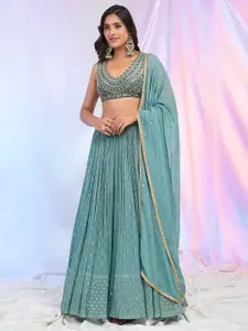 Alaya Advani Embroidered Beads and Stones Ready to Wear Lehenga & Blouse With Dupatta