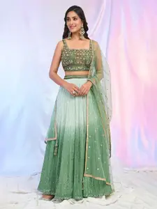 Alaya Advani Embroidered Ready to Wear Lehenga & Blouse With Dupatta