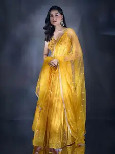 Alaya Advani Embroidered Beads and Stones Ready to Wear Lehenga & Blouse With Dupatta