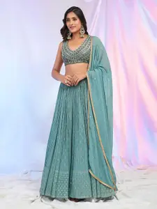 Alaya Advani Embroidered Beads and Stones Ready to Wear Lehenga & Blouse With Dupatta