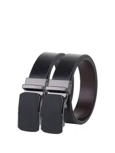 Hayes London Men Pack of 2  Leather Reversible Formal Belts