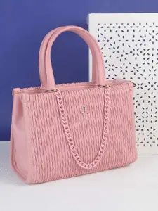 Mochi Textured PU Shopper Satchel with Cut Work