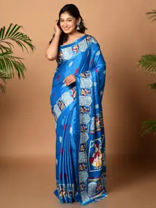 Laa Calcutta Ethnic Motifs Pure Silk Saree