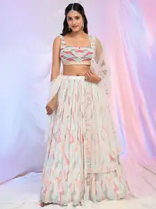 Alaya Advani Embroidered Beads and Stones Ready to Wear Lehenga & Blouse With Dupatta