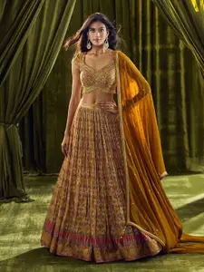 Alaya Advani Embroidered Beads and Stones Ready to Wear Lehenga & Blouse With Dupatta