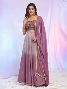 Alaya Advani Embellished Sequinned Ready to Wear Lehenga & Blouse With Dupatta