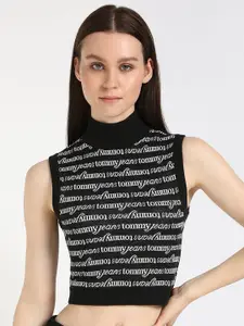 Tommy Hilfiger Women Brand Logo Printed Crop Sweatshirt