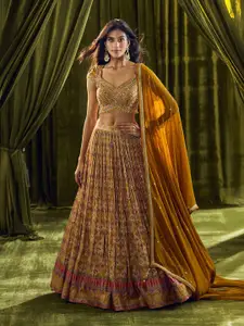 Alaya Advani Embroidered Beads and Stones Ready to Wear Lehenga & Blouse With Dupatta