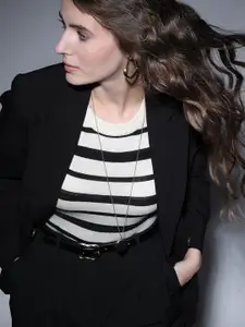 Vero Moda Women Striped Printed Cotton Top