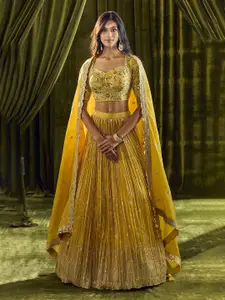 Alaya Advani Embroidered Mirror Work Ready to Wear Lehenga & Blouse With Dupatta