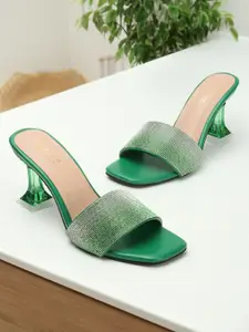 madam glorious Textured Block Sandals