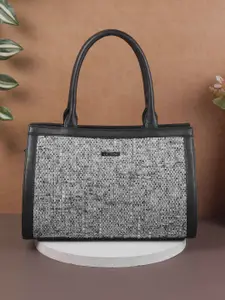 Metro Embellished PU Structured Satchel with Cut Work