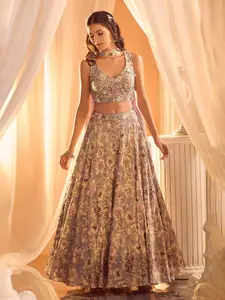 Alaya Advani Embroidered Sequinned Ready to Wear Lehenga & Blouse With Dupatta