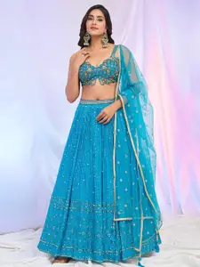 Alaya Advani Embroidered Beads and Stones Ready to Wear Lehenga & Blouse With Dupatta