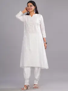 Club Loom Chikankari Chanderi Embroidered Kurta