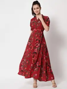 ANGOORI FASHION Floral Print A-Line Maxi Dress