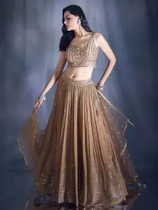 Alaya Advani Embroidered Sequinned Ready to Wear Lehenga & Blouse With Dupatta