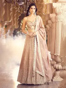 Alaya Advani Embroidered Sequinned Ready to Wear Lehenga & Blouse With Dupatta