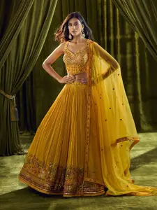 Alaya Advani Embroidered Sequinned Ready to Wear Lehenga & Blouse With Dupatta