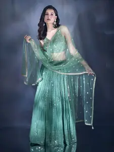 Alaya Advani Embroidered Beads and Stones Ready to Wear Lehenga & Blouse With Dupatta