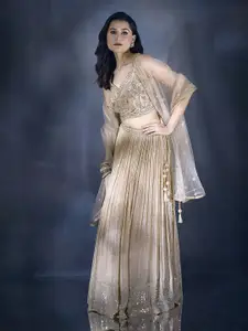 Alaya Advani Embroidered Beads and Stones Ready to Wear Lehenga & Blouse With Dupatta