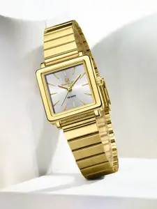 Naviforce Women Printed Dial & Stainless Steel Straps Analogue Watch NF5048_G W G