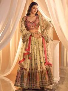 Alaya Advani Embroidered Mirror Work Ready to Wear Lehenga & Blouse With Dupatta