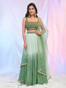 Alaya Advani Embroidered Beads and Stones Ready to Wear Lehenga & Blouse With Dupatta