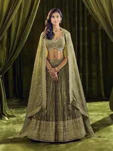 Alaya Advani Embellished Sequinned Ready to Wear Lehenga & Blouse With Dupatta