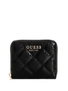 GUESS Women Textured Zip Around Wallet