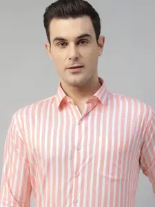 Hancock Slim Fit Striped Formal Shirt