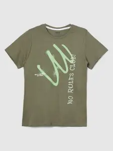 max Boys Graphic Printed Round Neck Cotton T-shirt