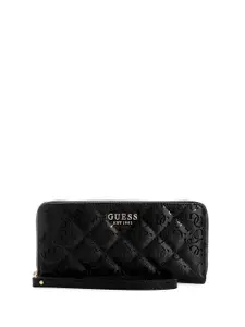 GUESS Women Textured PU Zip Around Wallet