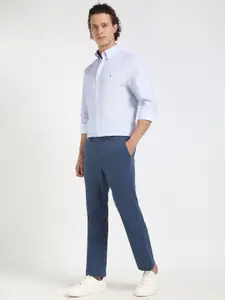 Tommy Hilfiger Men Button-Down Collar Solid Cotton Casual Shirt