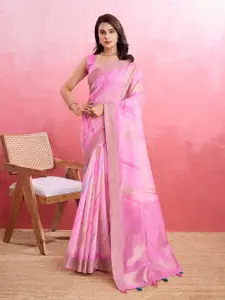 Mitera Ombre Pure Cotton Banarasi Saree
