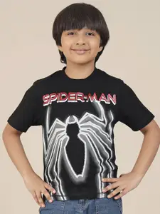 Kids Ville Boys Spider-Man Graphic Printed Round Neck Cotton T-shirt