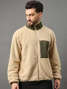 Club York Men Mock Collar Colourblocked Sweatshirt