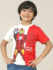 Kids Ville Boys Iron Man Graphic Printed Round Neck Cotton T-shirt