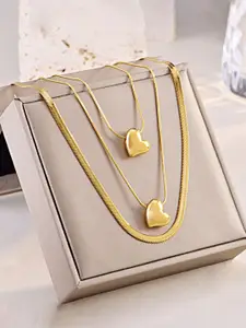 Jewels Galaxy Gold-Plated Layered Necklace