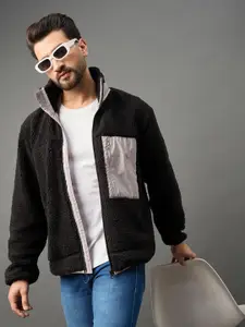 Club York Men High Neck Front-Open Sweatshirt