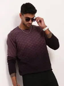 SHOWOFF Men Self Design Ombre Pullover