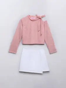 taffykids Girls Embellished Top With Skirt