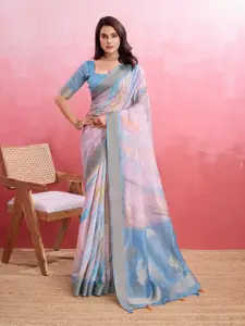 Mitera Ombre Pure Cotton Banarasi Saree