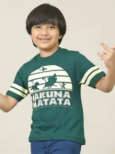 Kids Ville Boys Lion King Graphic Printed Round Neck Cotton T-shirt
