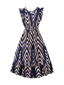 StyleCast x Revolte Girls Printed Fit - Flare Midi Dress