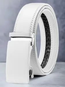 The Roadster Lifestyle Co Men Leather Slider Buckle Belt