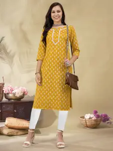 Anouk Rustic Women Printed Round Neck Kurta