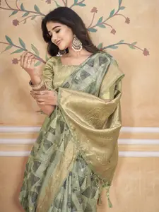 Mitera Woven Design Zari Silk Blend Banarasi Saree